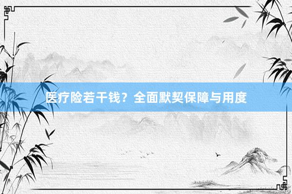 医疗险若干钱？全面默契保障与用度